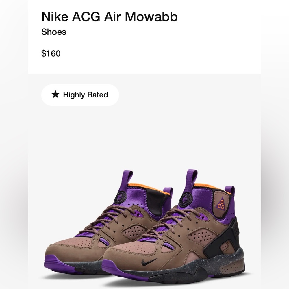 Men’s Nike ACG Air Mowabb Trails End Size 14